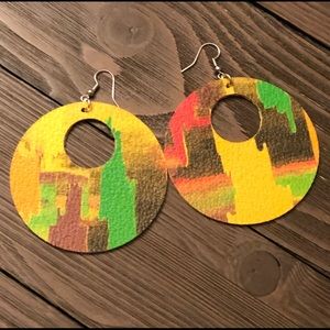 In Living Color Genuine Leather Earrings
